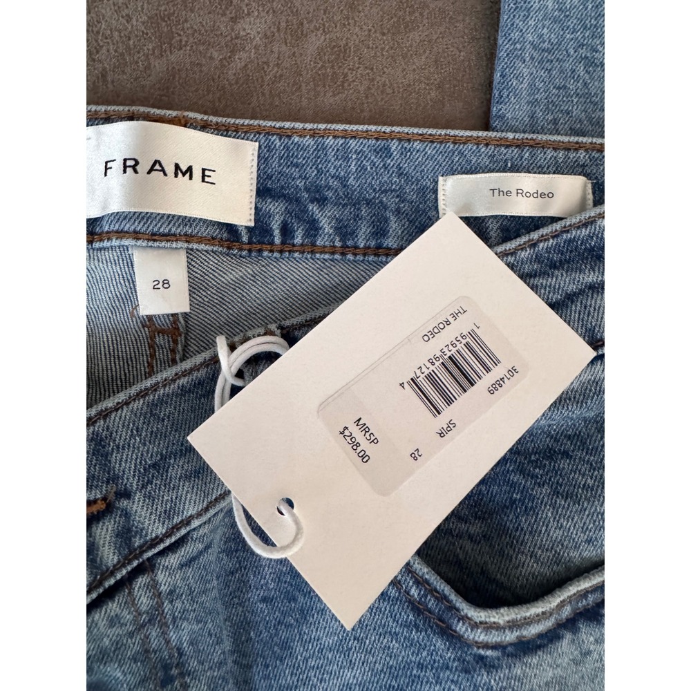 Frame The Rodeo Low Rise Bootcut Jeans Light Indigo Blue Size 28 NWT - Picture 5 of 5